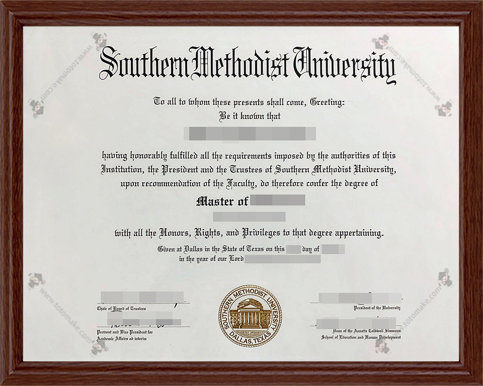 南卫理公会大学毕业证SMU diplomaSouthern Methodist University diploma