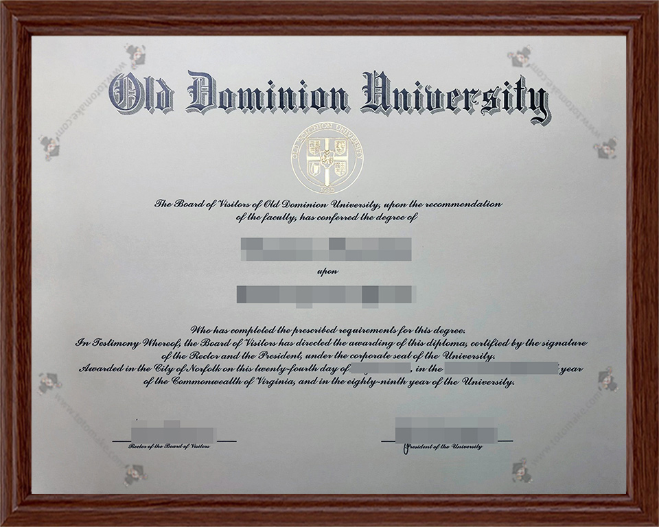 欧道明大学毕业证老道明大学毕业证ODU diplomaOld Dominion University diploma