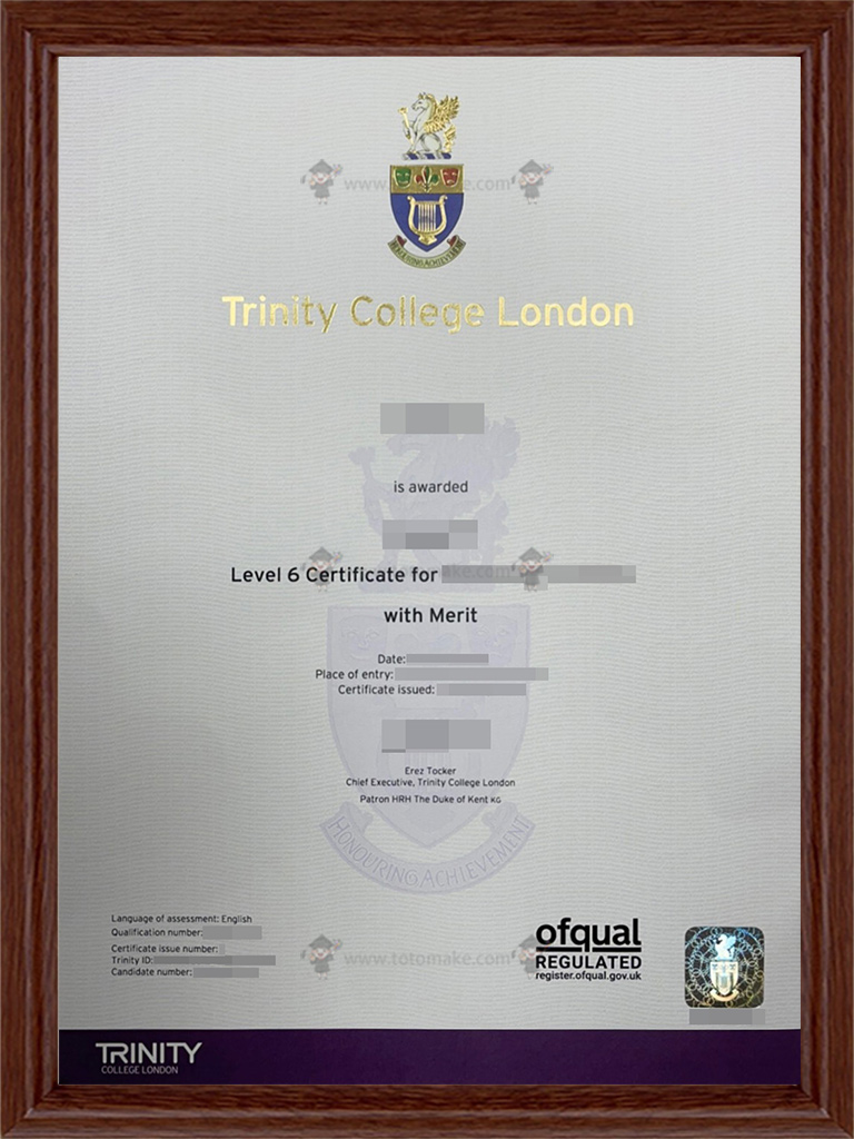 伦敦圣三一学院毕业证TCL diplomaTrinity College London diploma