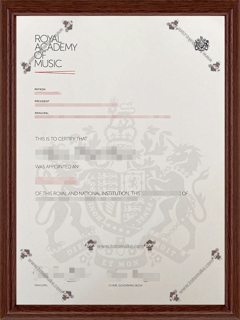伦敦大学皇家音乐学院毕业证RAM diplomaRoyal Academy of Music diploma
