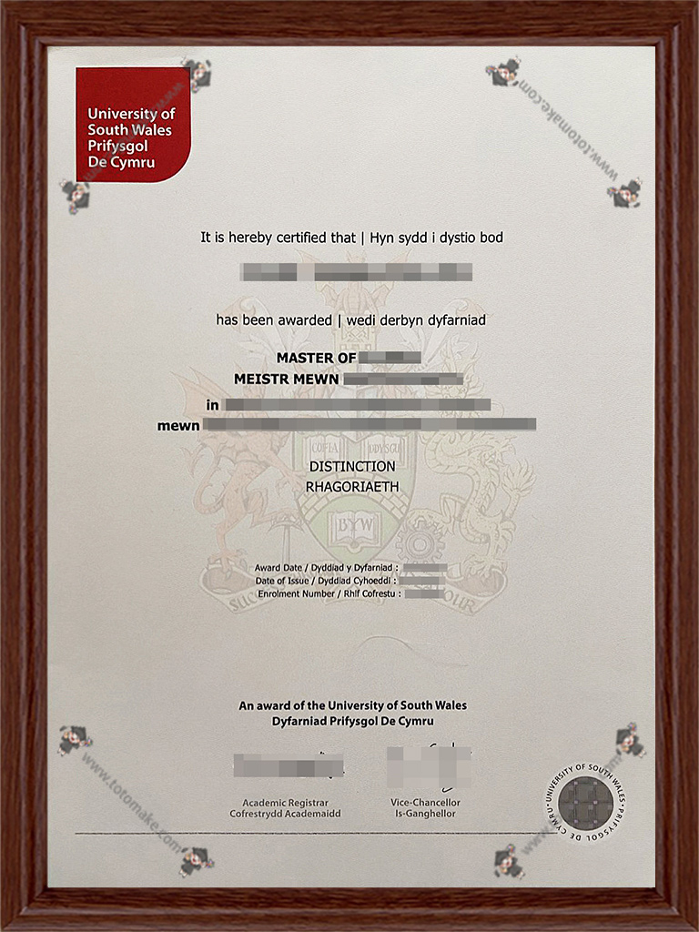 南威尔士大学毕业证USW diplomaThe University of South Wales diploma