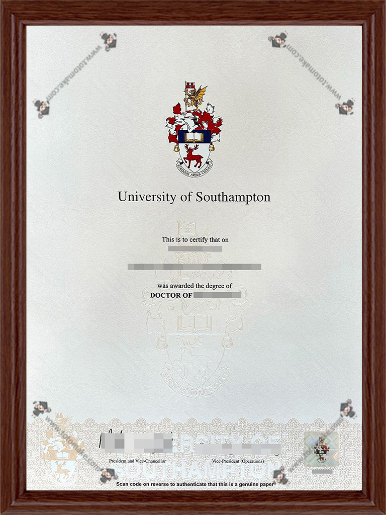 南安普顿大学毕业证University of Southampton diploma
