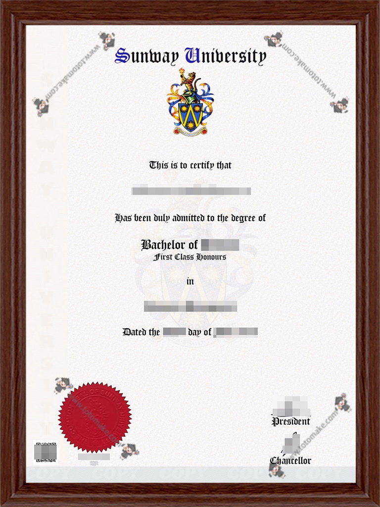 双威大学毕业证Sunway University diploma