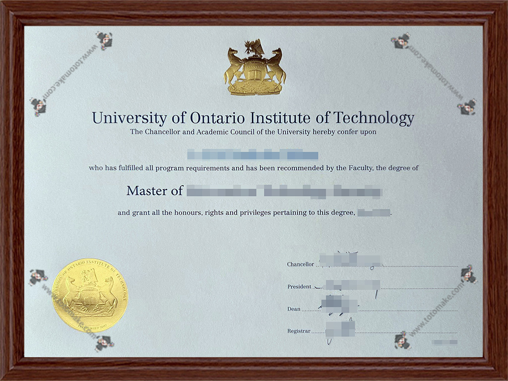 安大略理工大学毕业证UOIT diplomaUniversity of Ontario Institute of Technology diploma