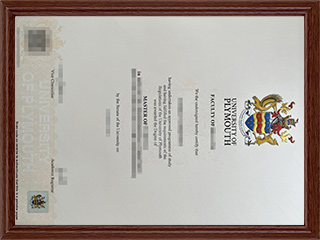 普利茅斯大学毕业证University of Plymouth diploma1