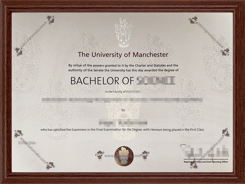 曼彻斯特大学毕业证UoM deplomaUniversity of Manchester diploma