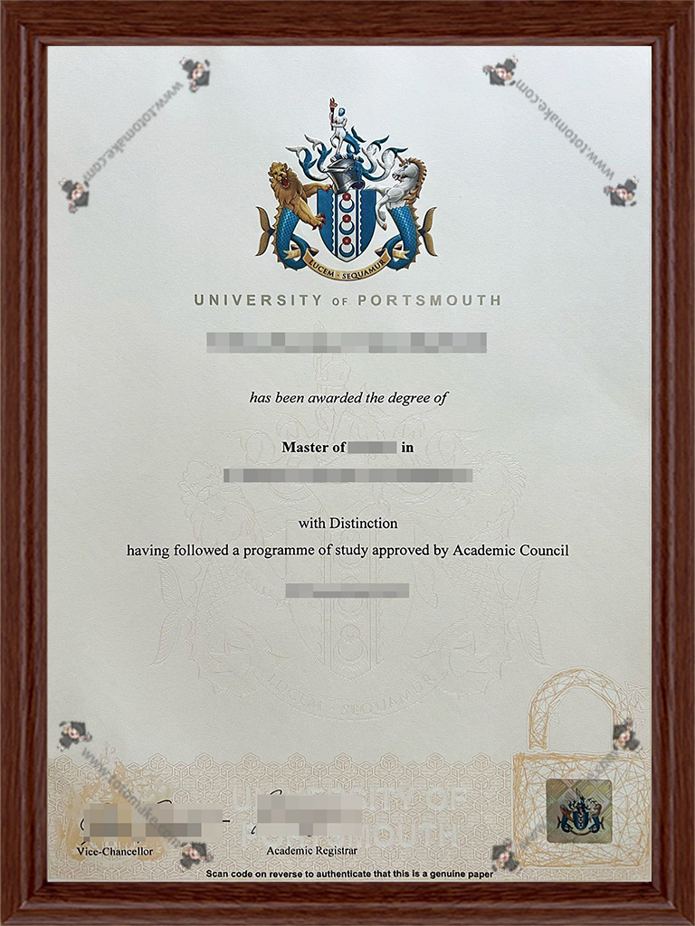 朴次茅斯大学毕业证UoP diplomaUniversity of Portsmouth diploma