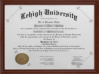理海大学毕业证Lehigh University diploma1