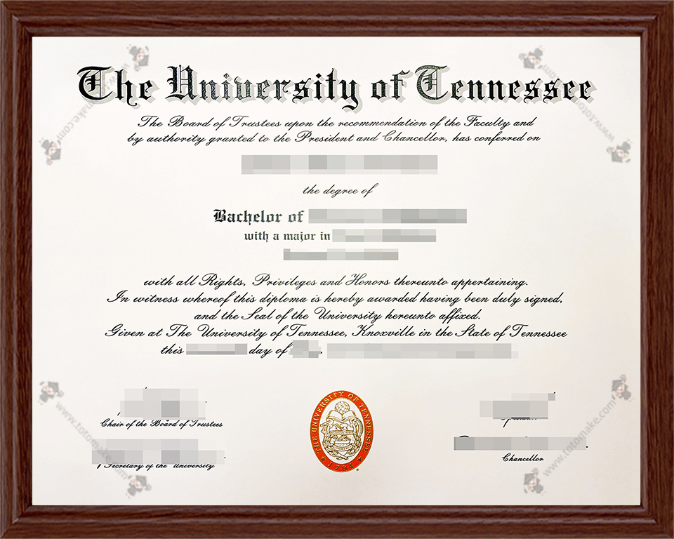 田纳西大学毕业证University of Tennessee diploma