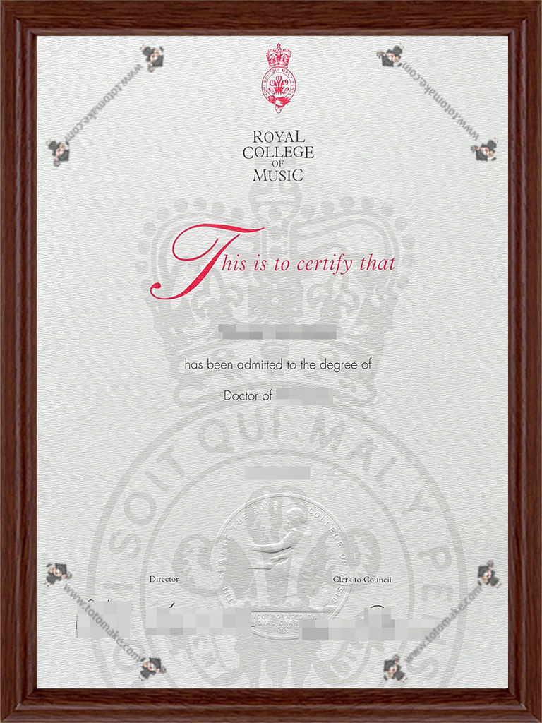 皇家音乐学院毕业证RCM diplomaRoyal College of Music diploma