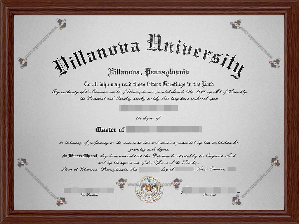 维拉诺瓦大学毕业证Villanova University diploma