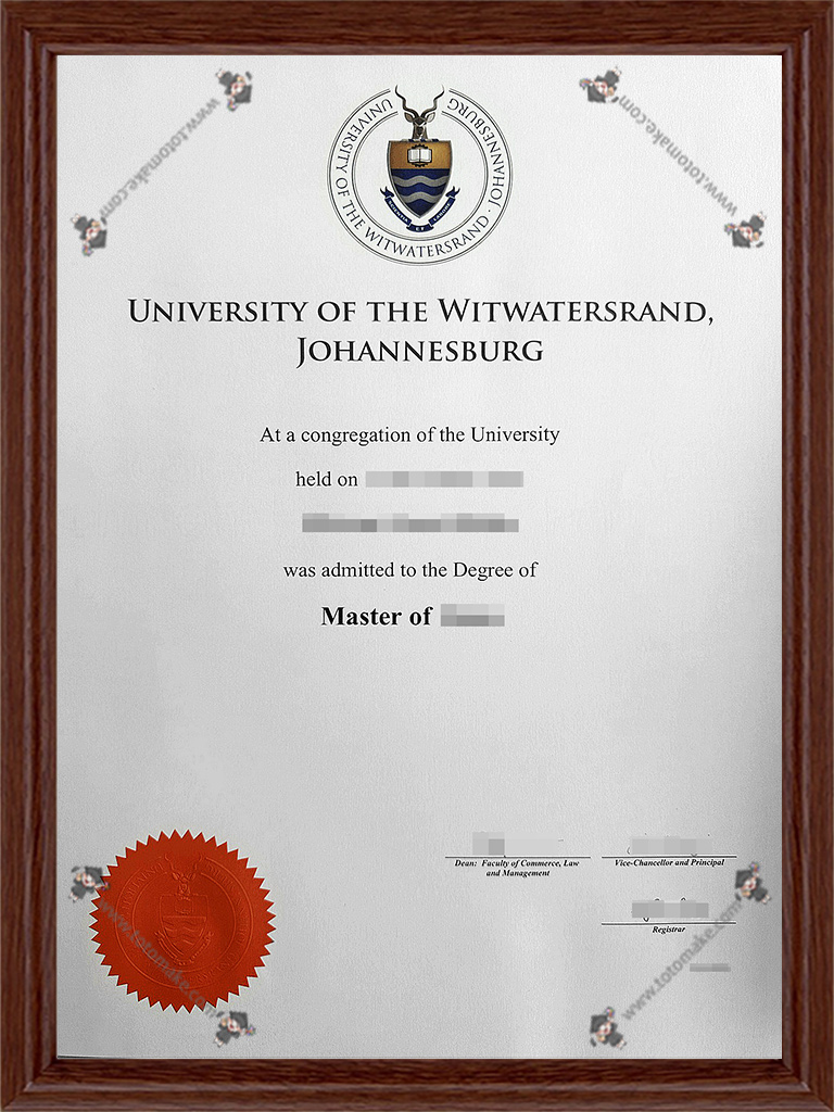 金山大学毕业证University of the Witwatersrand diploma