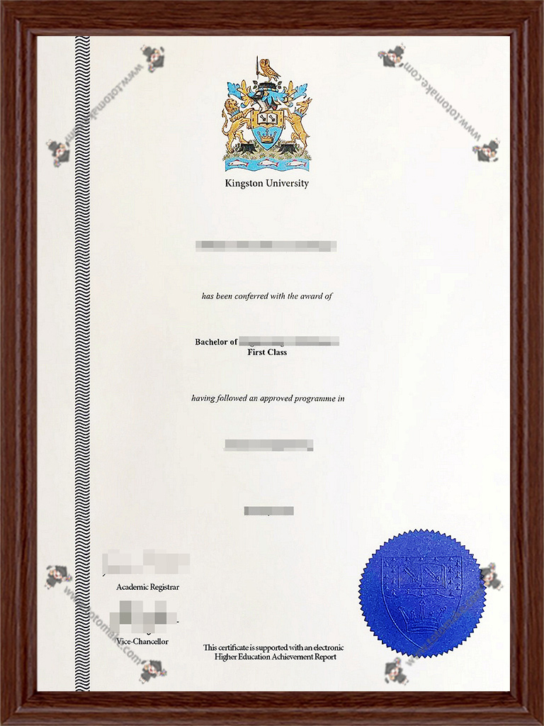金斯顿大学毕业证Kingston University diploma