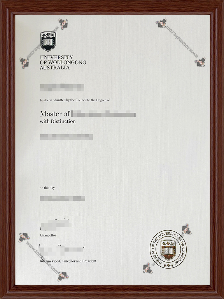 伍伦贡大学毕业证University of Wollongong diploma