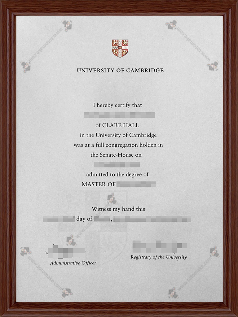剑桥大学毕业证University of Cambridge diploma