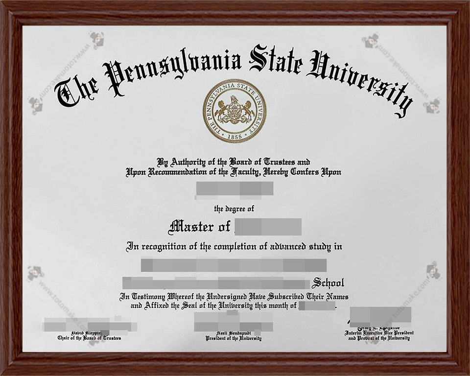 宾夕法尼亚州立大学毕业证Pennsylvania State University diploma