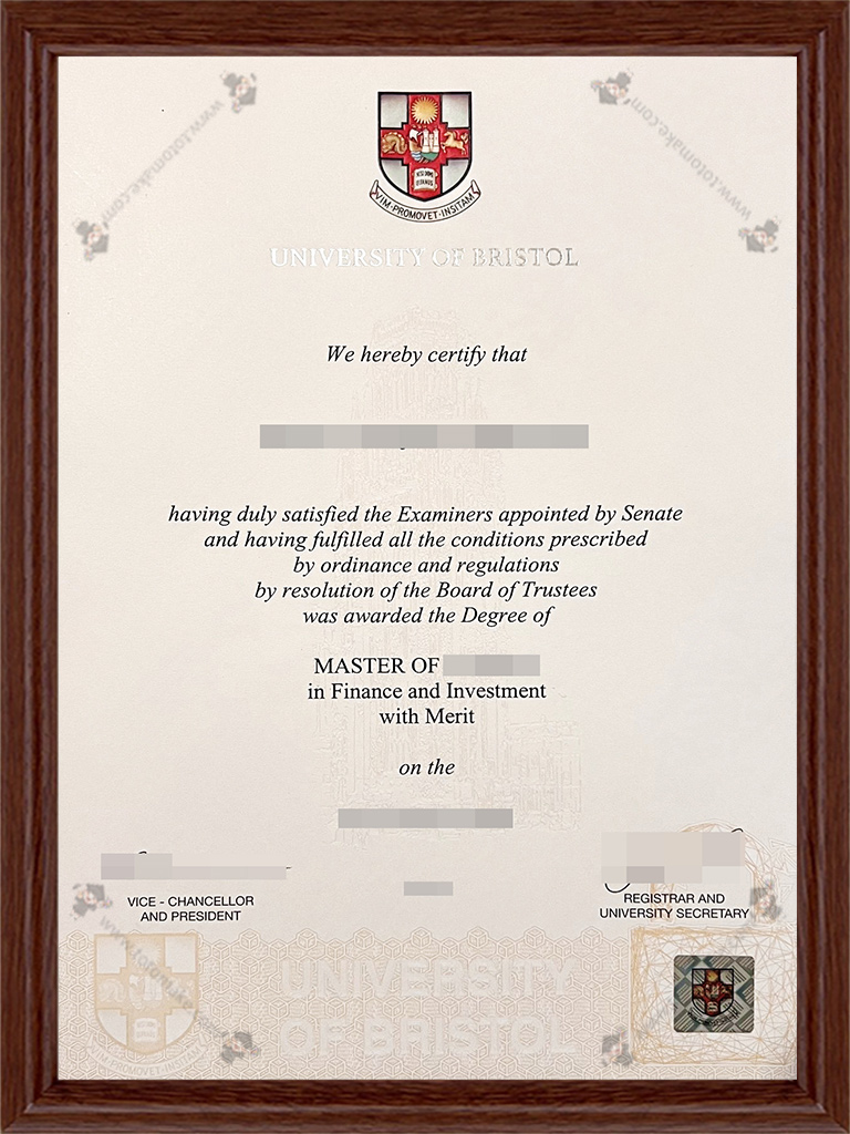 布里斯托大学毕业证布大毕业证University of Bristol diploma