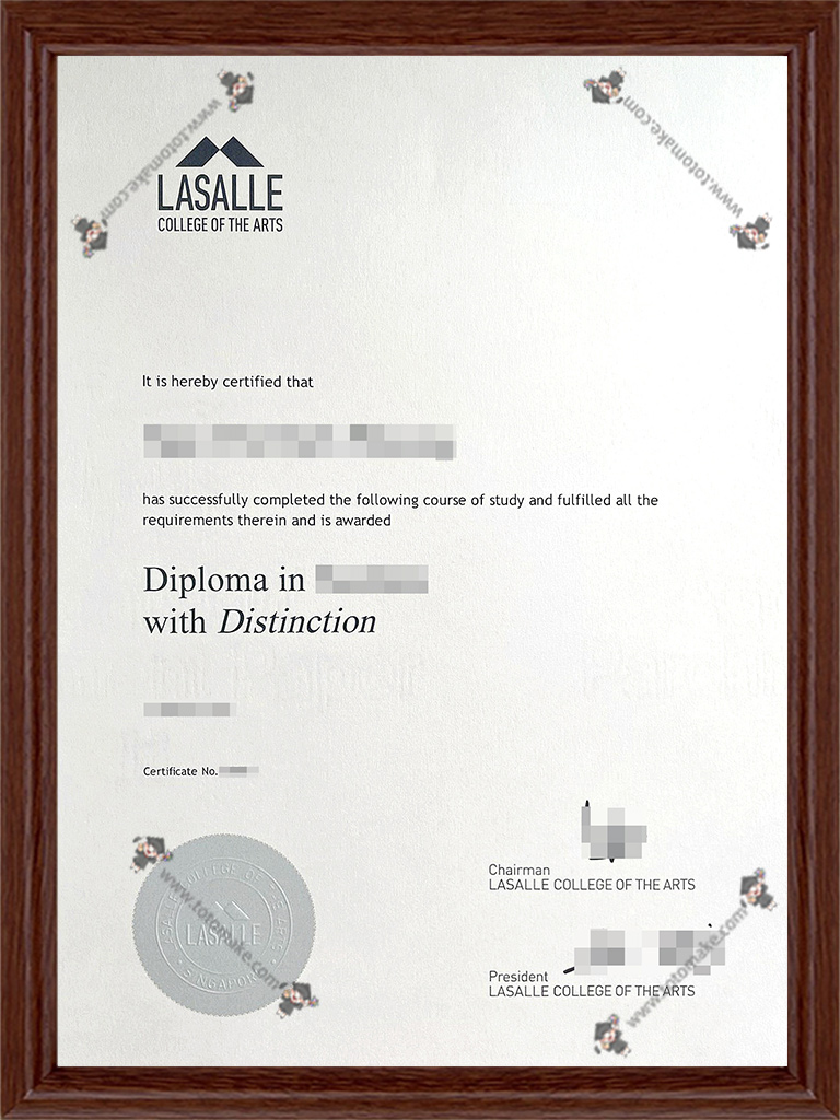 拉萨尔艺术学院毕业证LASALLE College of the Arts diploma