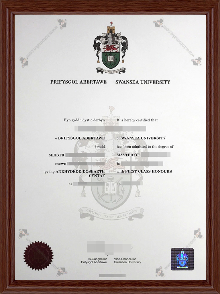 斯旺西大学毕业证Swansea University diploma