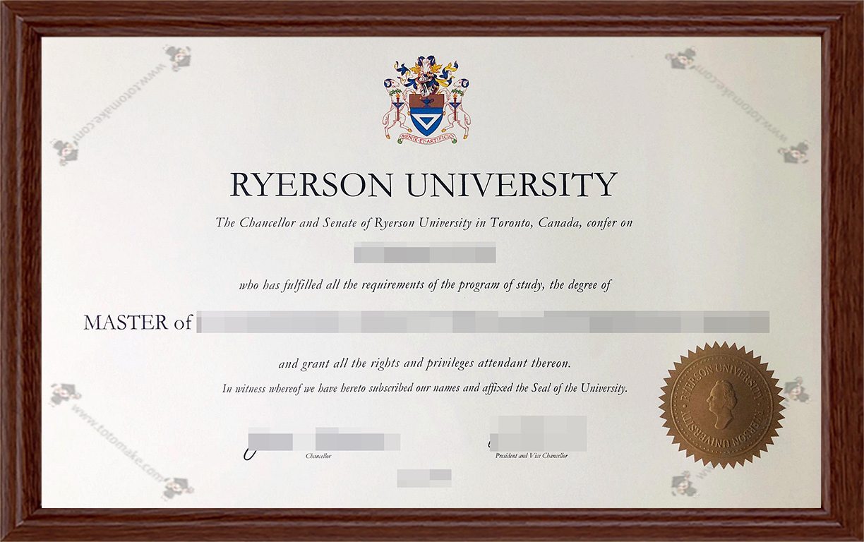 瑞尔森大学毕业证ryerson university diploma