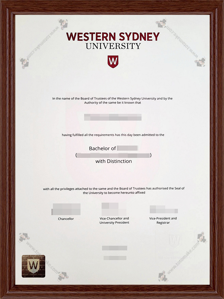西悉尼大学毕业证Western Sydney University diplomaWSU diploma
