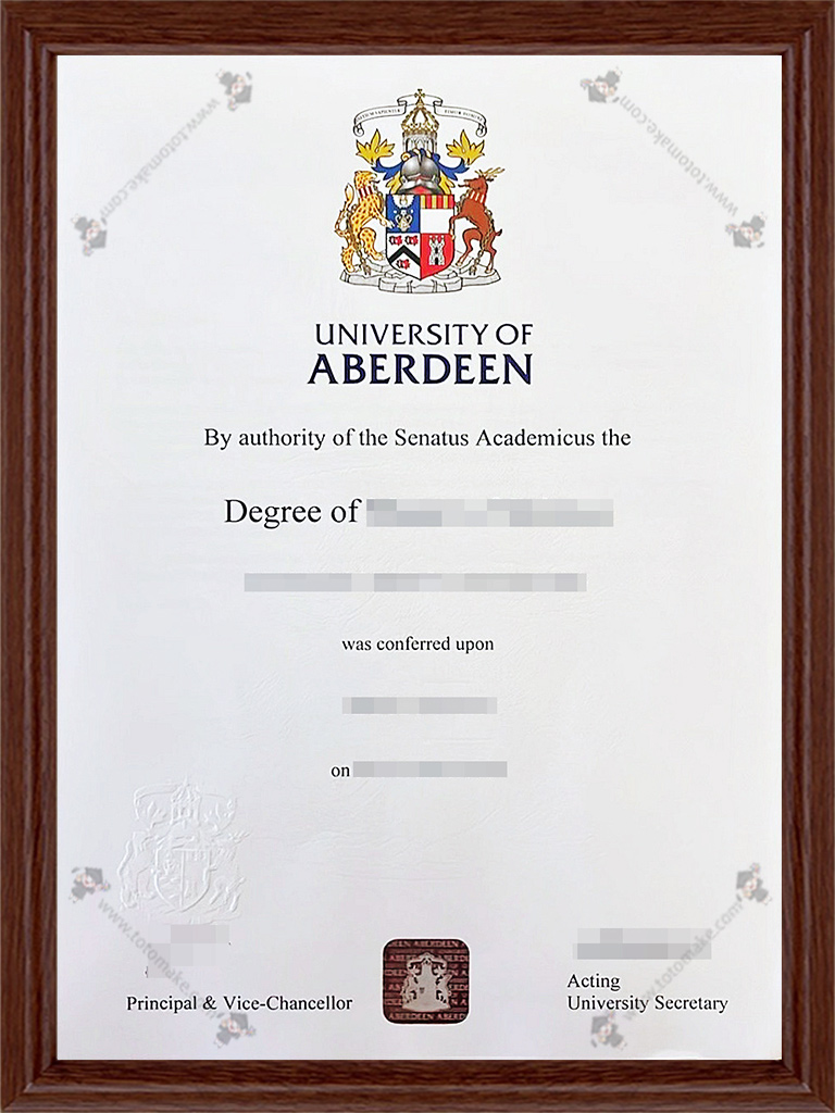 阿伯丁大学毕业证University of Aberdeen diploma