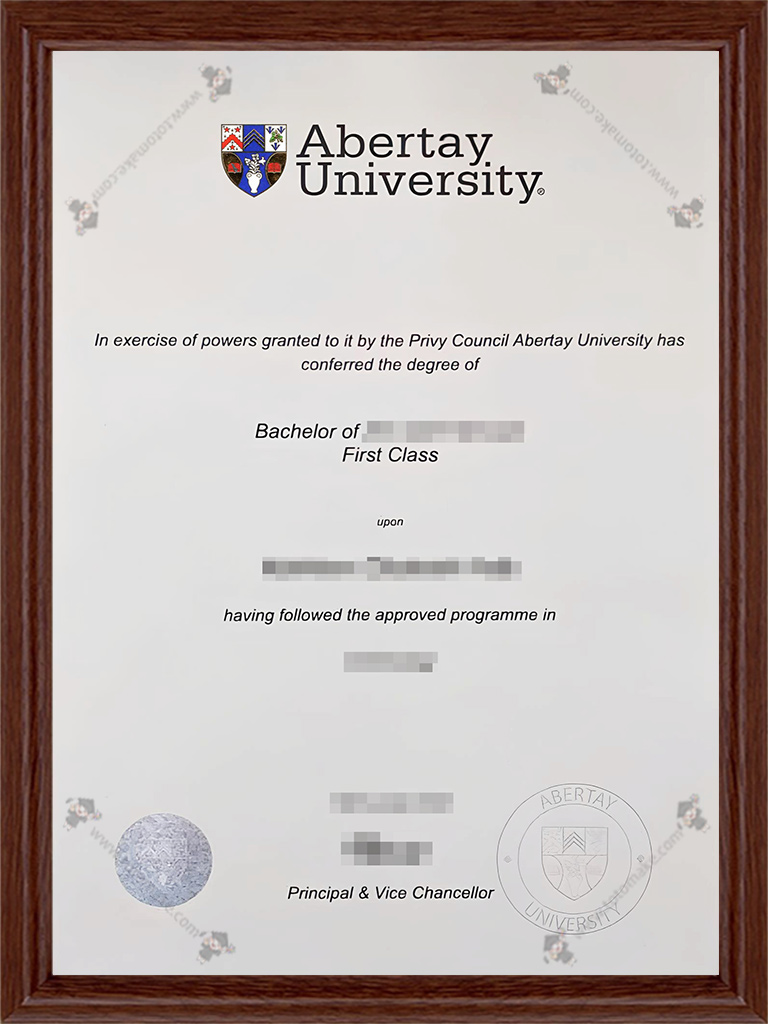 阿伯泰大学毕业证University of Abertay diploma