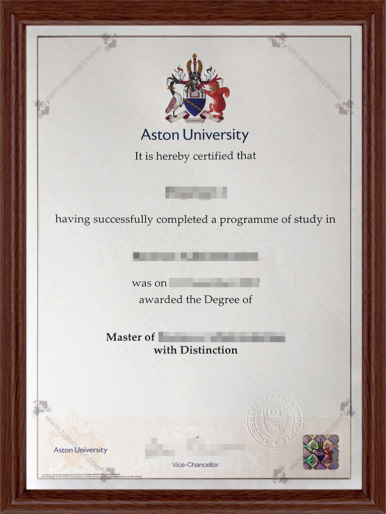阿斯顿大学毕业证Aston University diploma