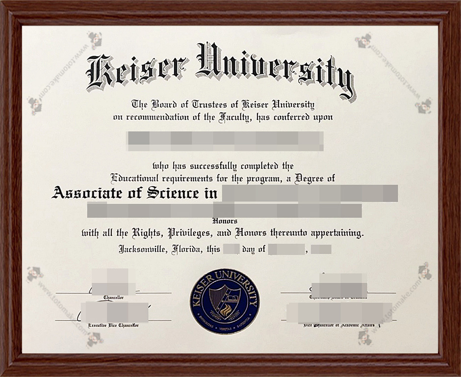 凯泽大学毕业证Keiser University diploma