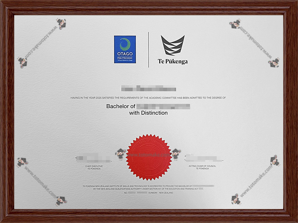 奥塔哥理工学院毕业证Otago Polytechnic diploma