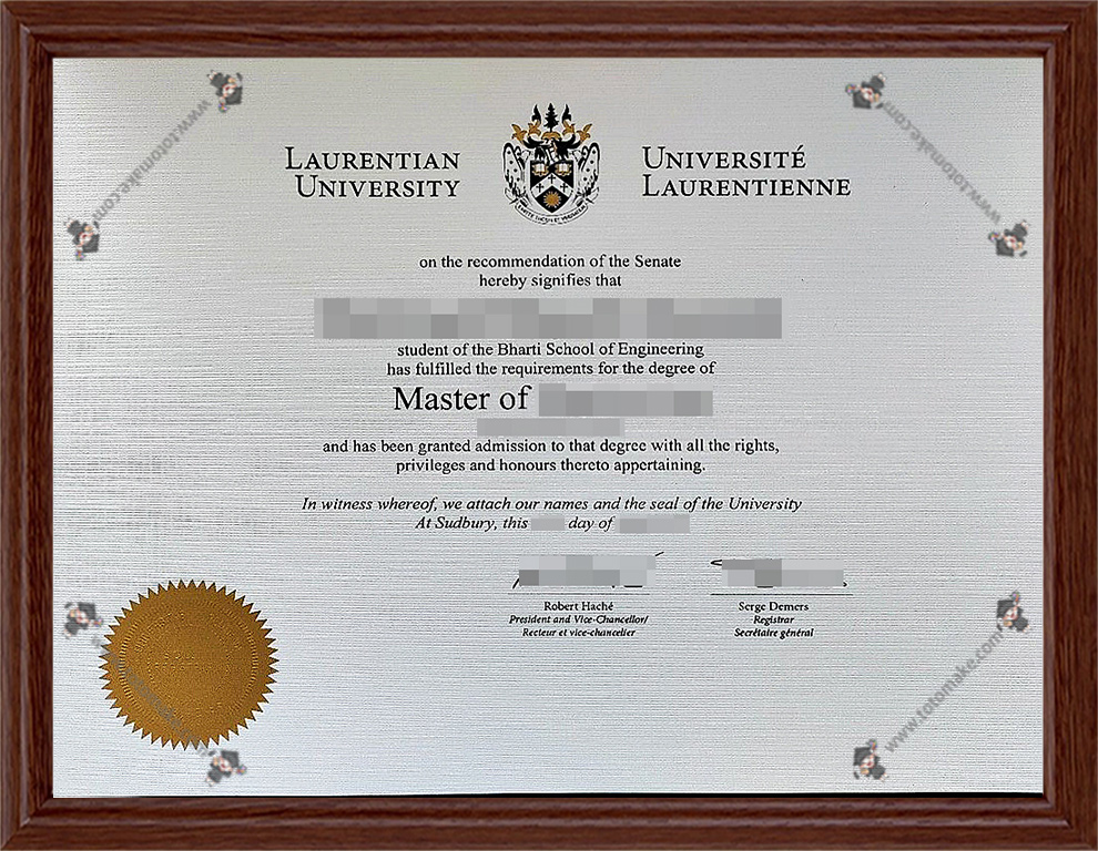劳伦森大学毕业证Laurentian University diploma