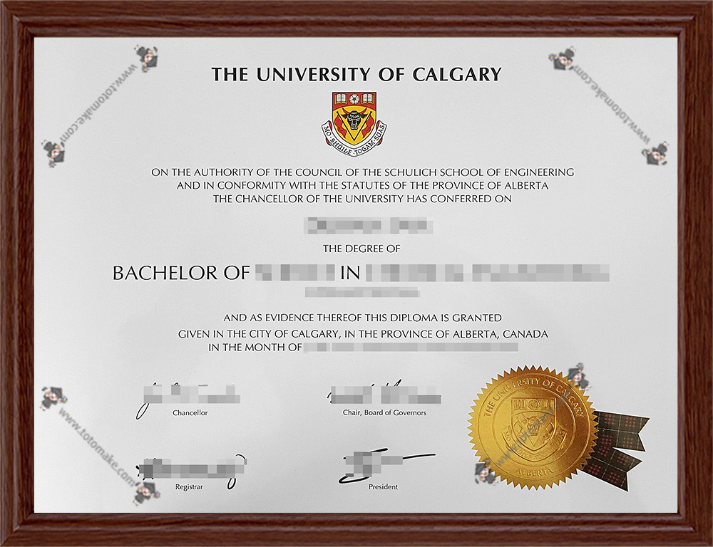 卡尔加里大学毕业证University of Calgary diploma