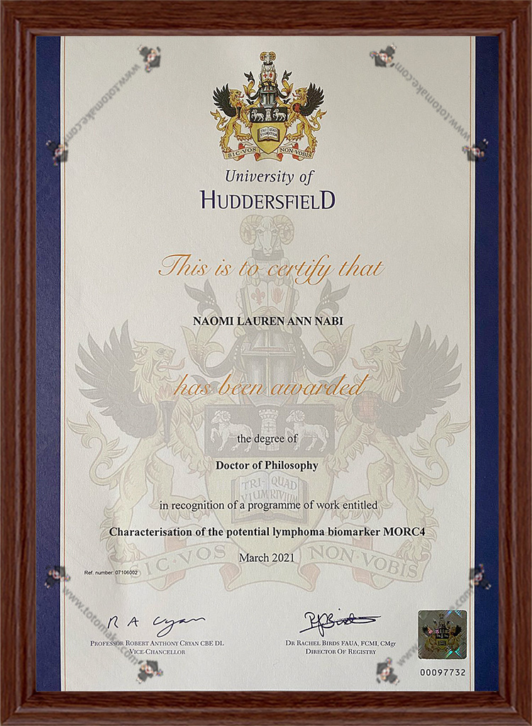 哈德斯菲尔德大学毕业证University of Huddersfield diplomaHUD diploma