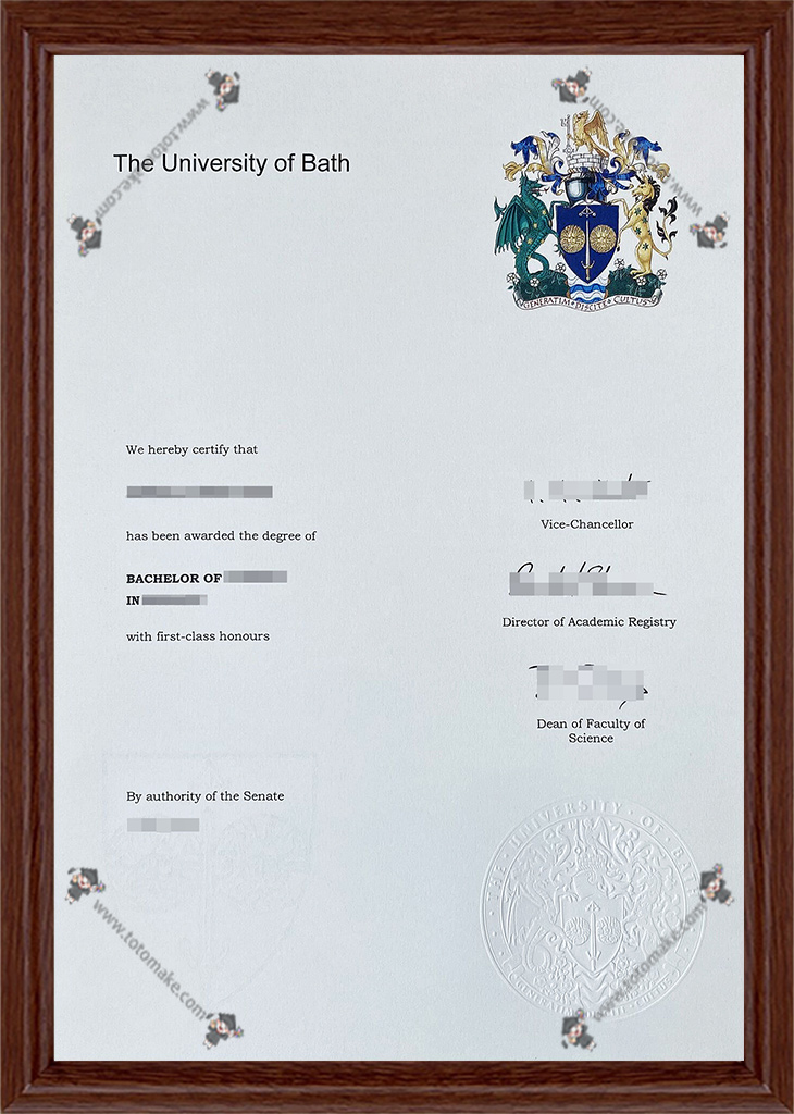 巴斯大学毕业证University of Bath diploma