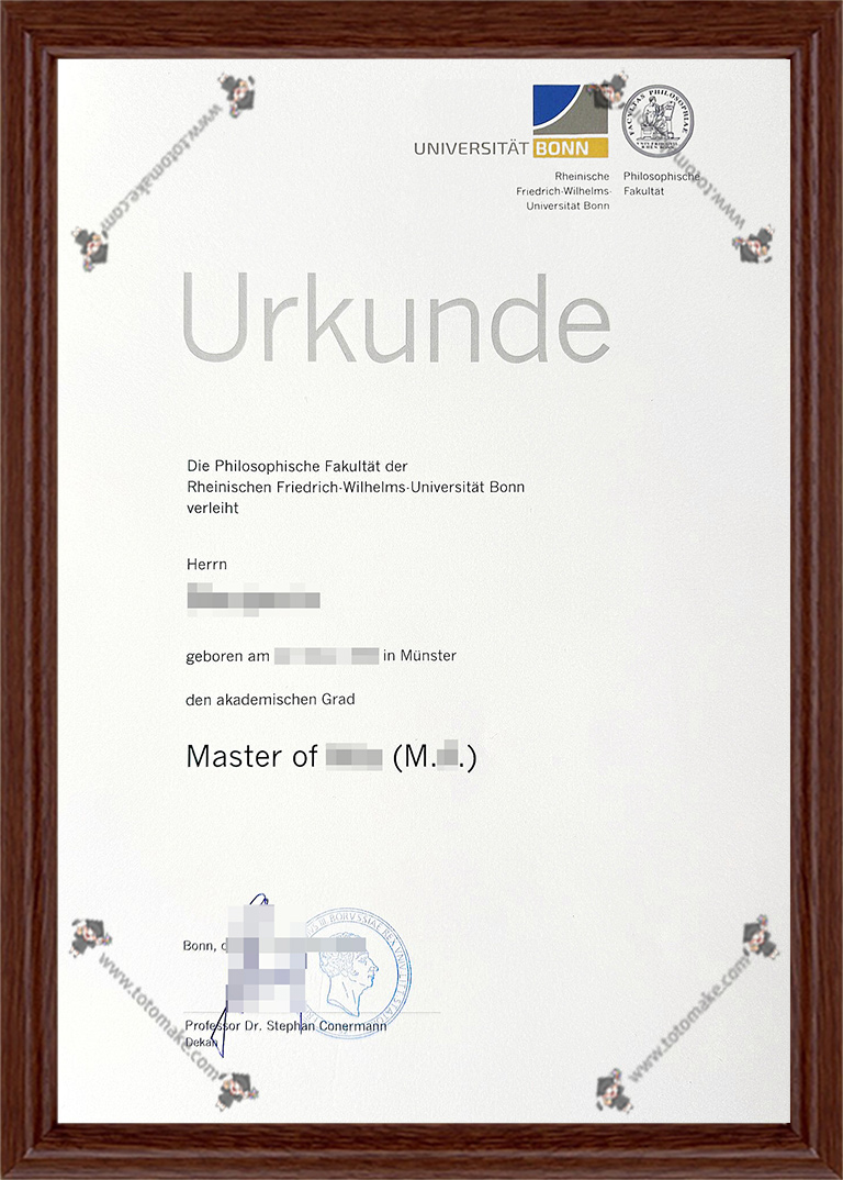 波恩大学哲学学院毕业证Universitat Bonn Philosophische Fakultat diploma