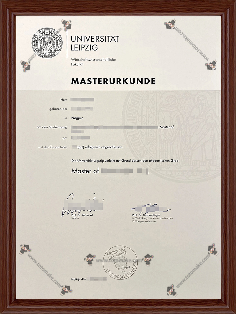 莱比锡大学毕业证Leipzig University diplomaUniversitat Leipzig diplom
