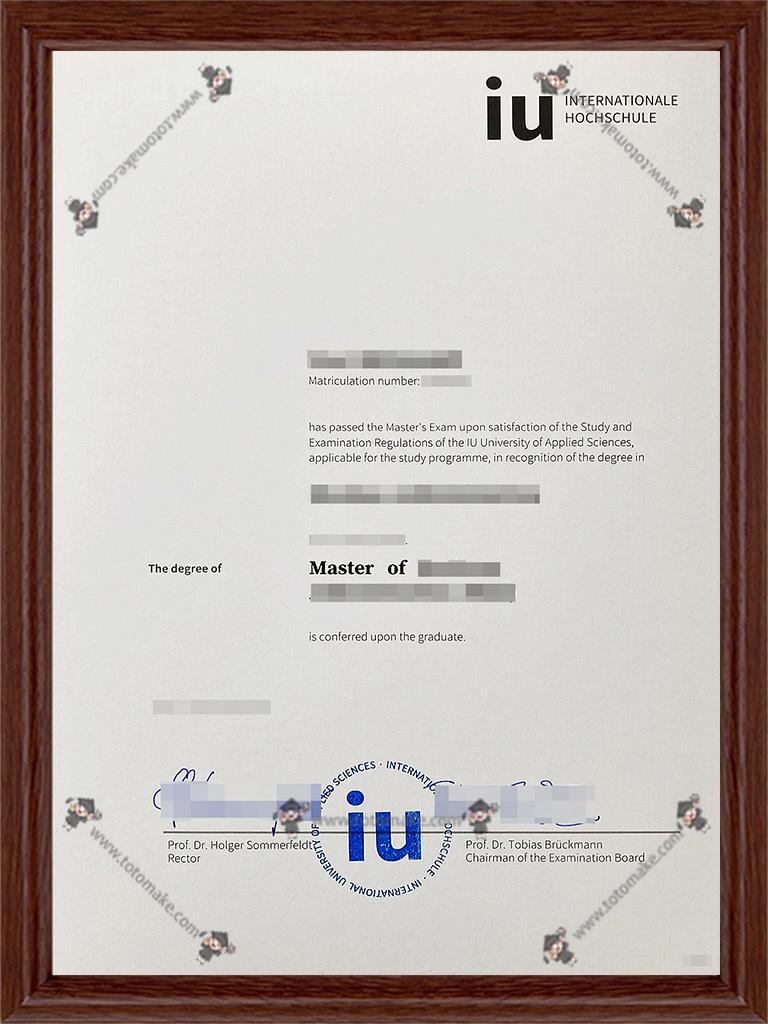 IU国际应用科学大学毕业证购买,IU Internationale Hochschule学位证制作